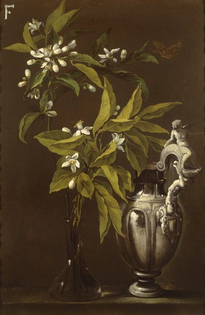 Stilleven van bloemen en een vaas door Andrea Belvedere